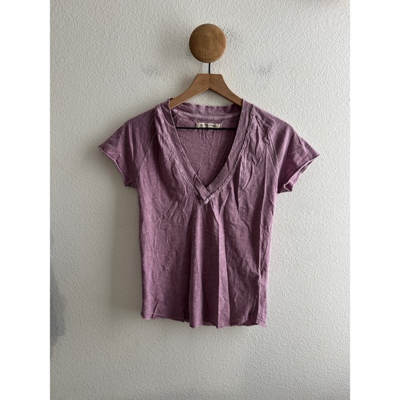 We The Free Tops - We The Free People Purple Cotton V-Neck Tshirt Small